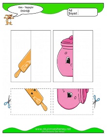 Kes Yapıştır Çalışma Sayfaları